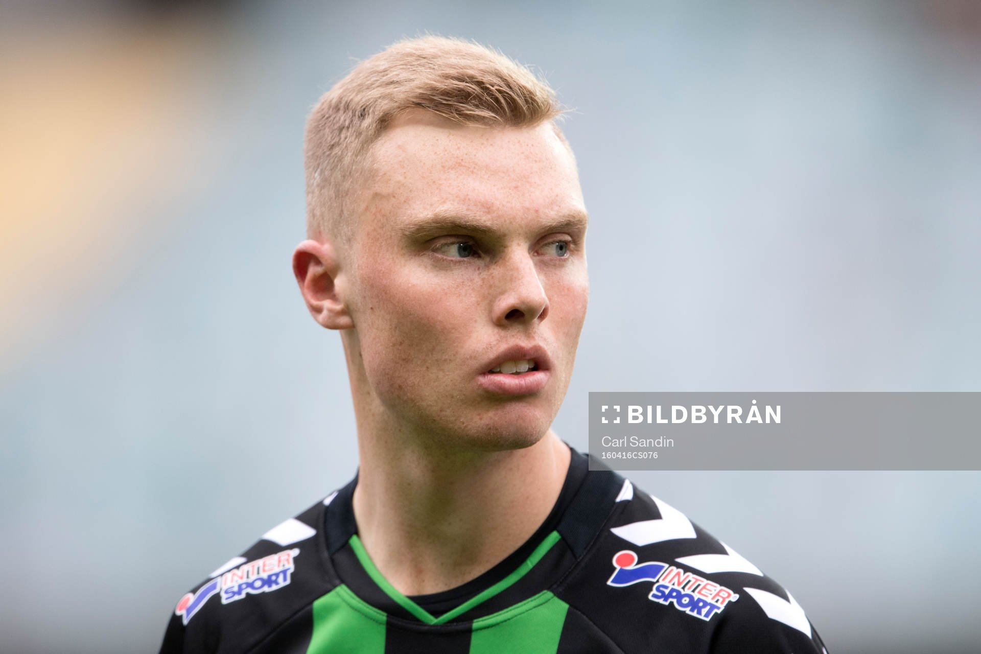 GAIS Renny Smith vid lineup innan fotbollsmatchen i