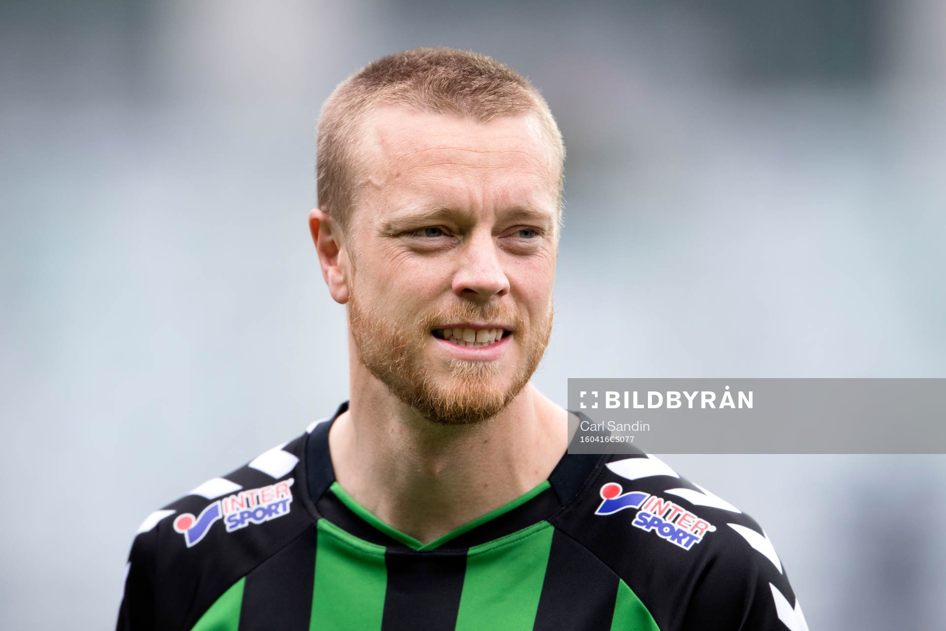 GAIS Björn Andersson vid lineup innan fotbollsmatchen i