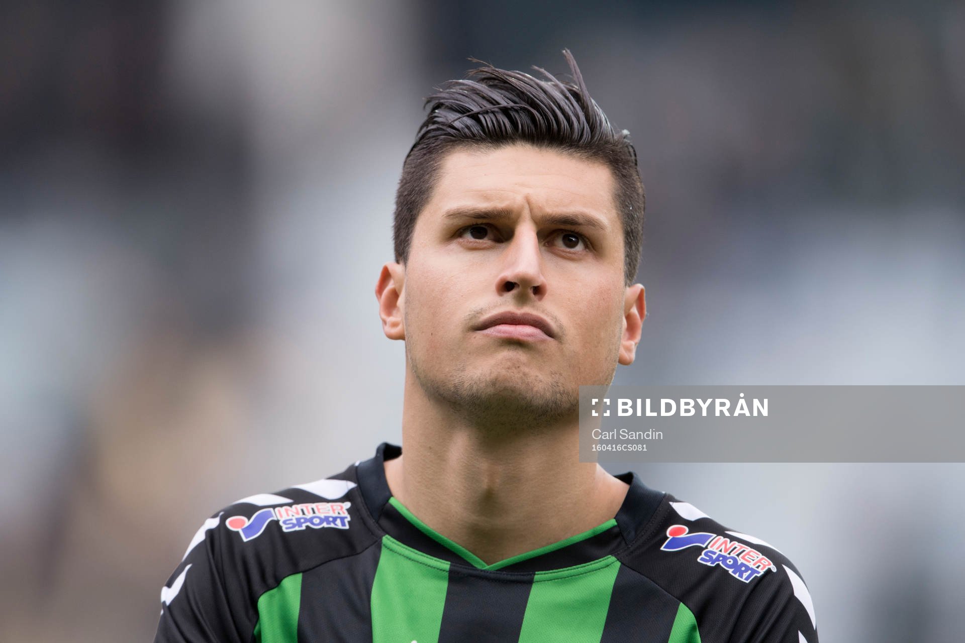 GAIS Luka Mijaljevic vid lineup innan fotbollsmatchen i