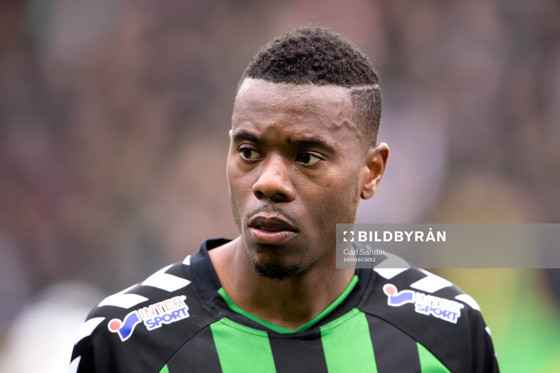 GAIS Liam Loyd Davies vid lineup innan fotbollsmatchen i