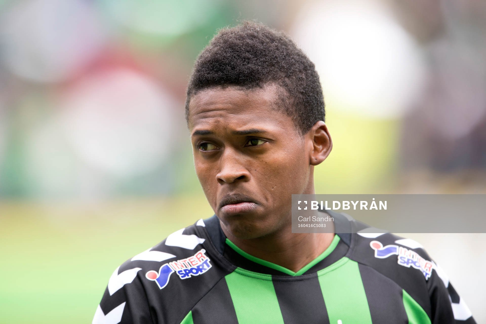GAIS Luther Singh vid lineup innan fotbollsmatchen i
