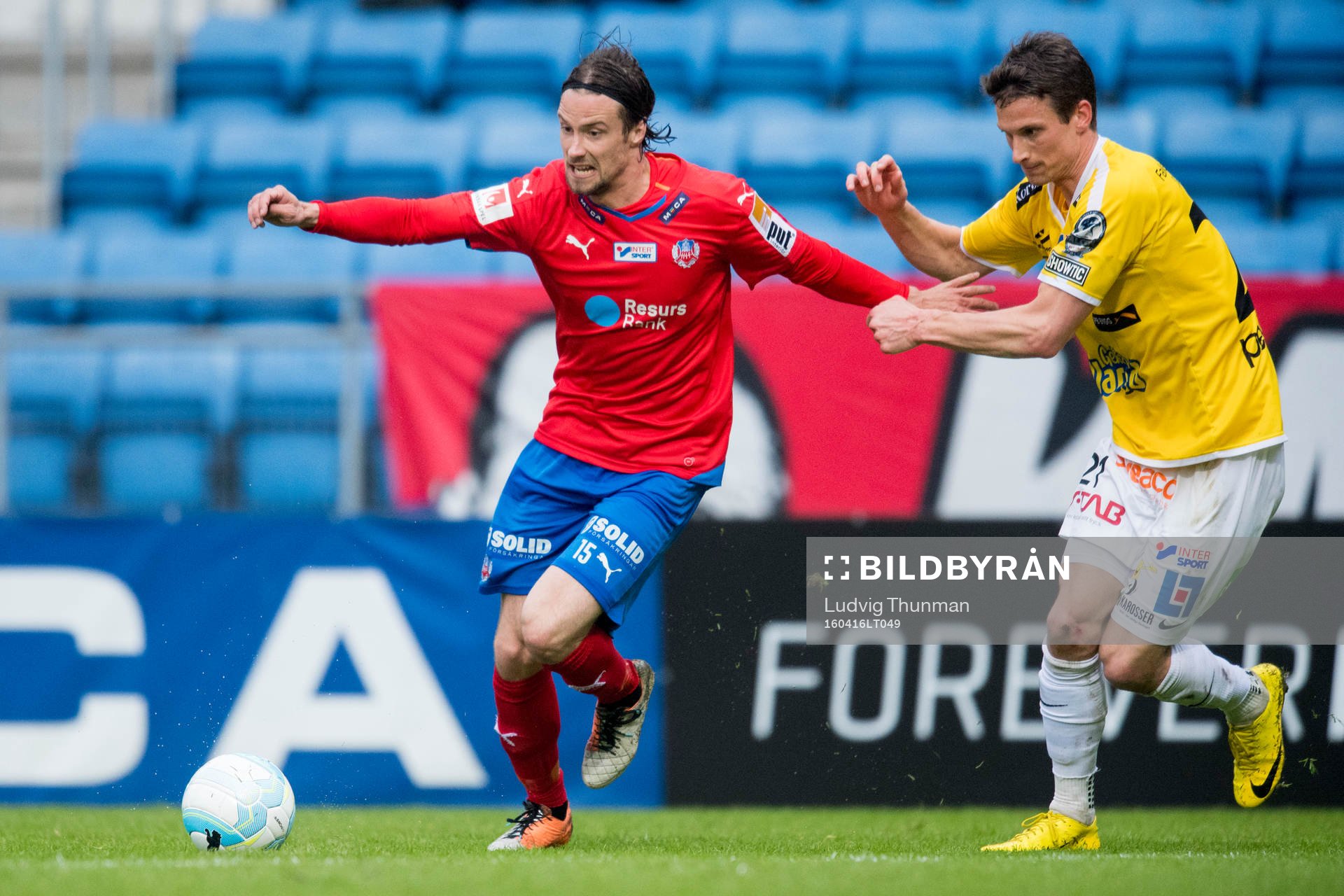 Helsingborgs Linus Hallenius och Falkenbergs Thomas