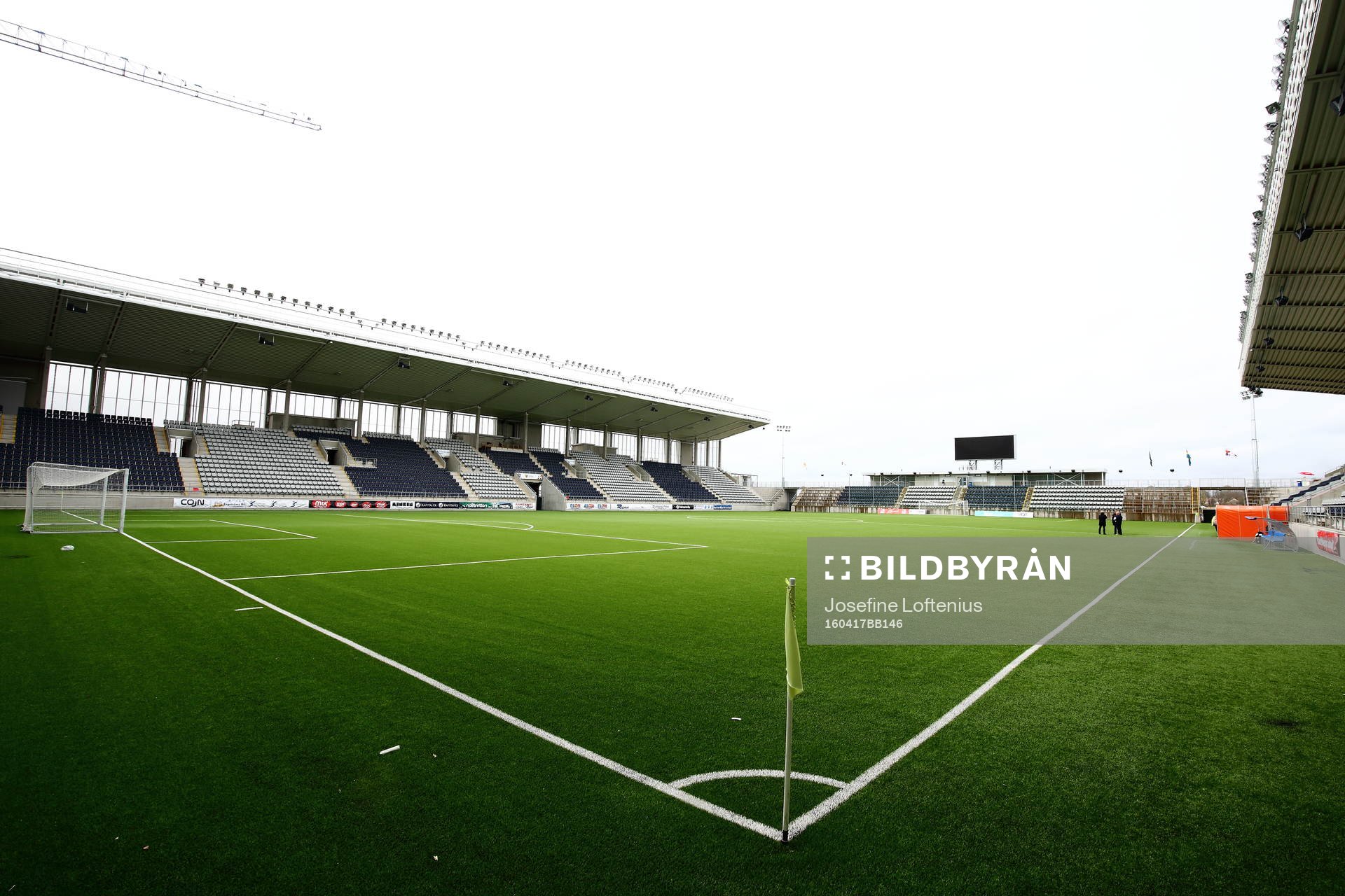 Linköping Arena innan fotbollsmatchen i Damallsvenskan