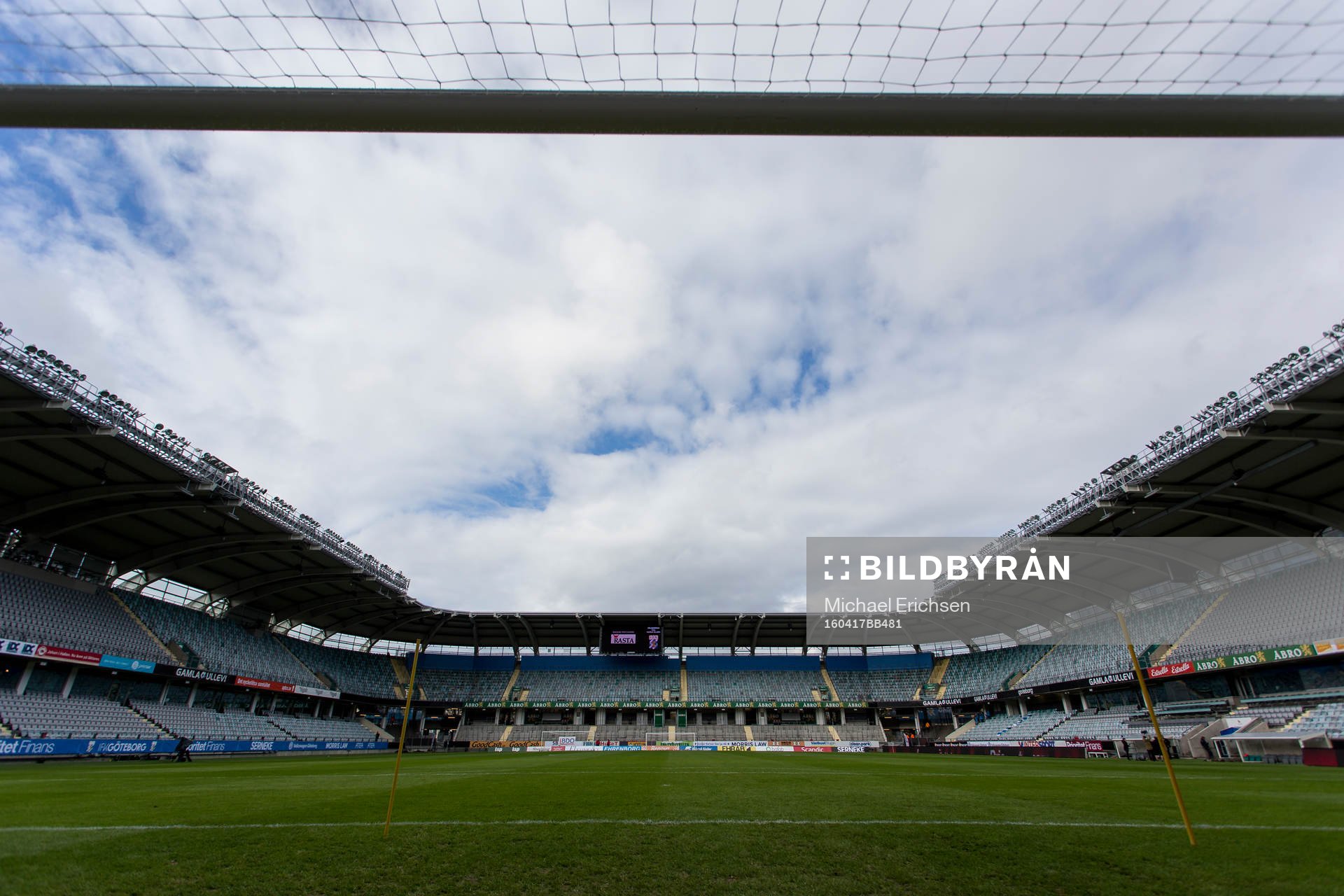 Vy över Gamla Ullevi innan fotbollsmatchen i Allsvenskan