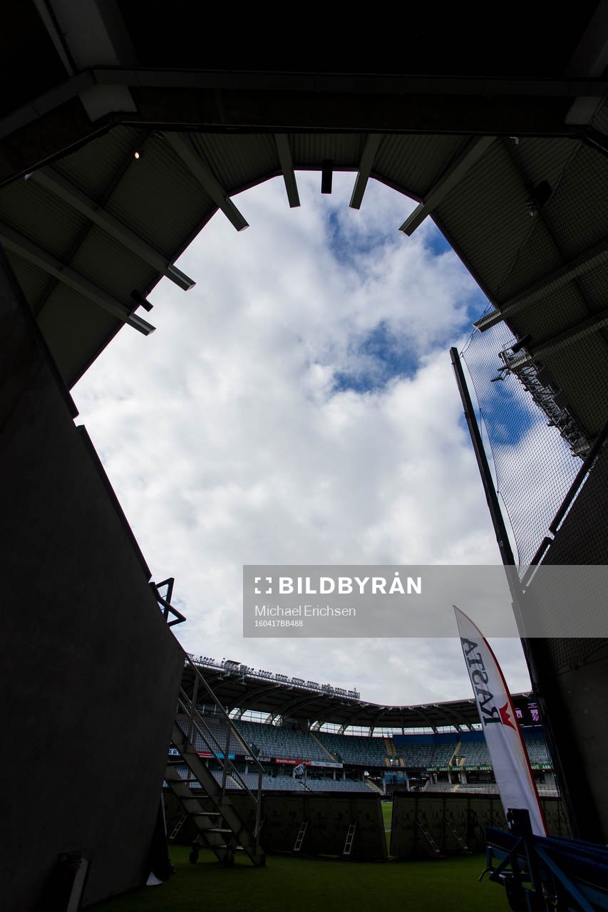 Vy från ena hörnet av Gamla Ullevi innan fotbollsmatchen