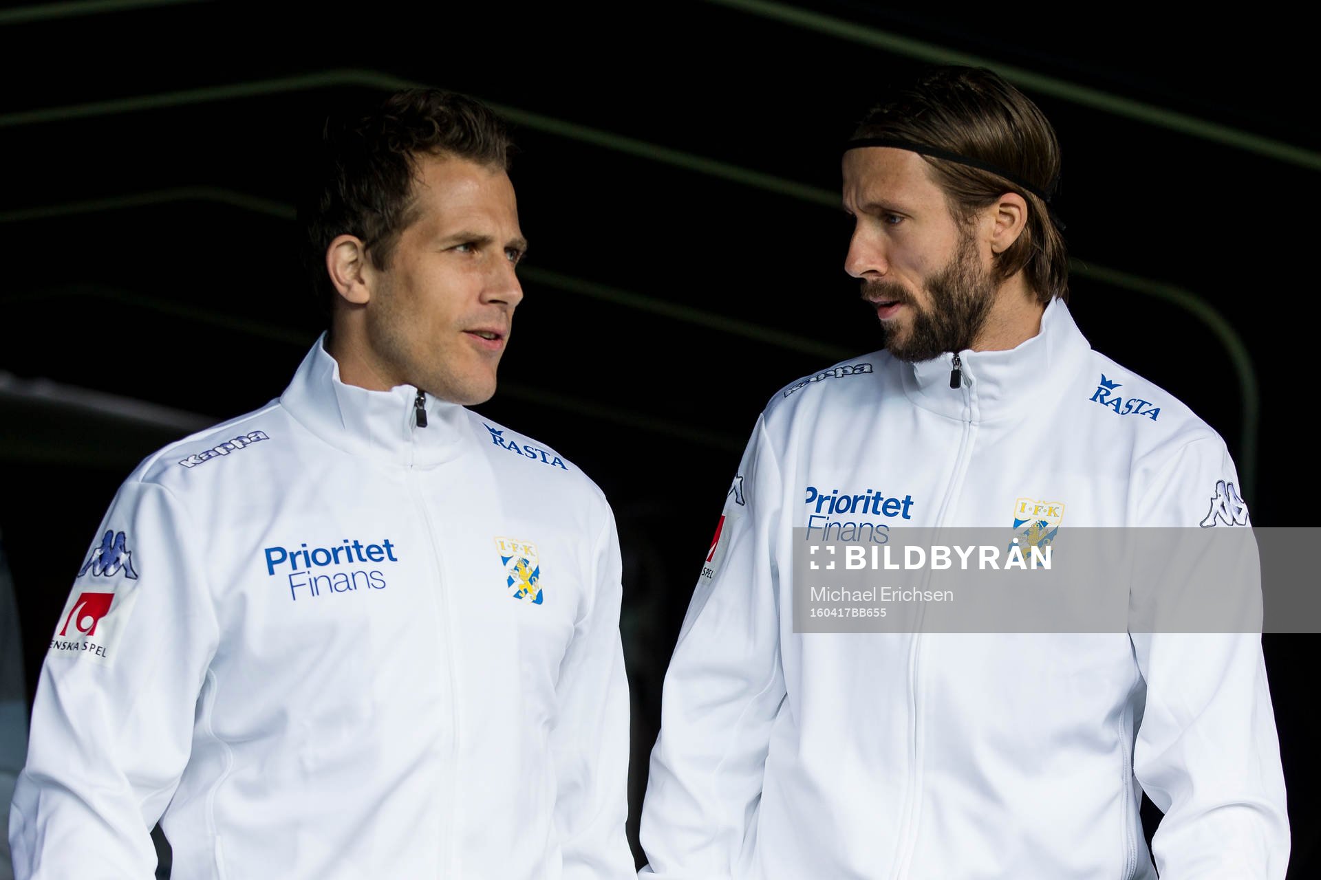 IFK Göteborgs Tobias Hysén och Mattias Bjärsmyr  innan