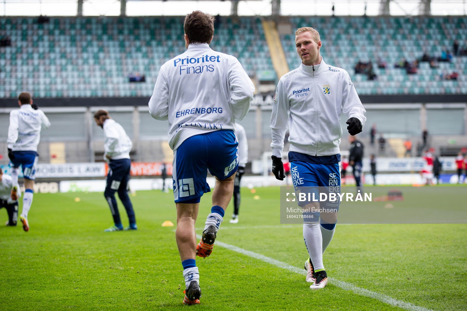 IFK Göteborgs Tobias Hysén och Gustav Engvall värmer upp