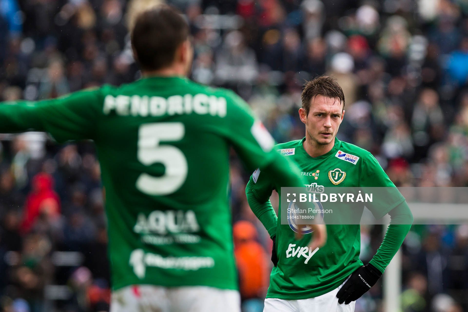Jönköpings Daryl Smylie under fotbollsmatchen i Allsvenskan mellan Jönköping och Gefle den 17 april 2016 i Jönköping. 