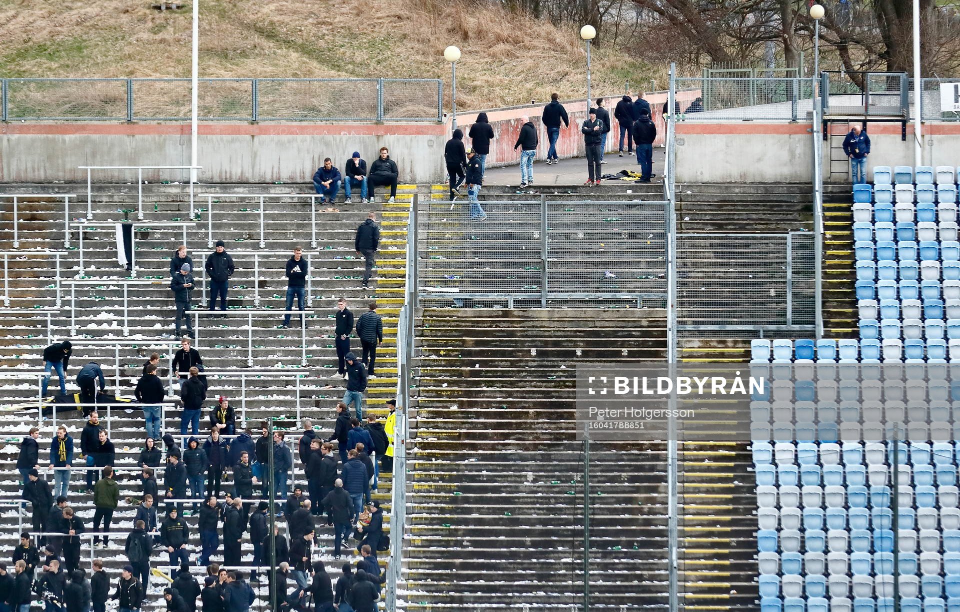 s supporters på väg hem