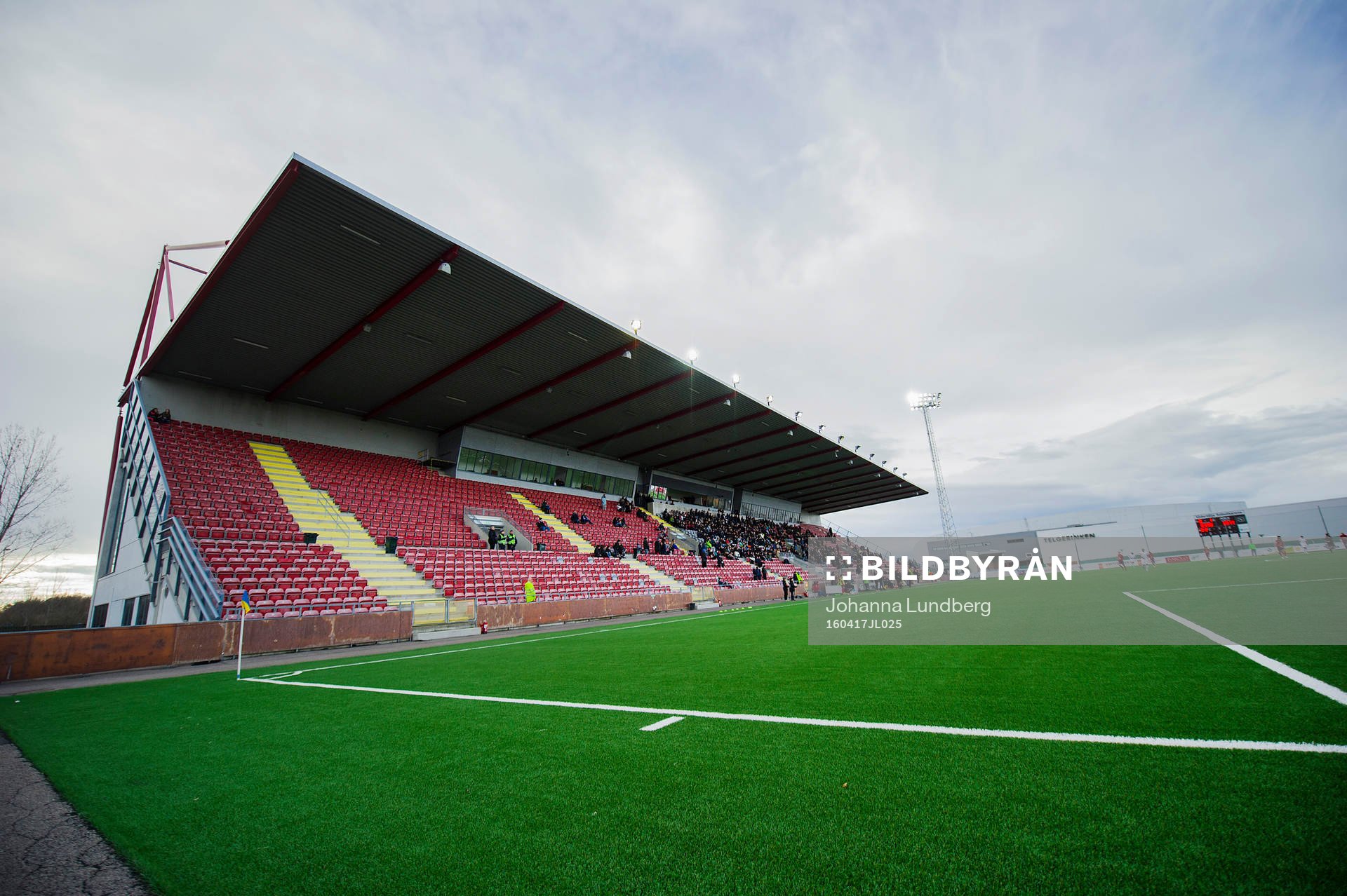 Översikt över Södertälje fotbollsarena