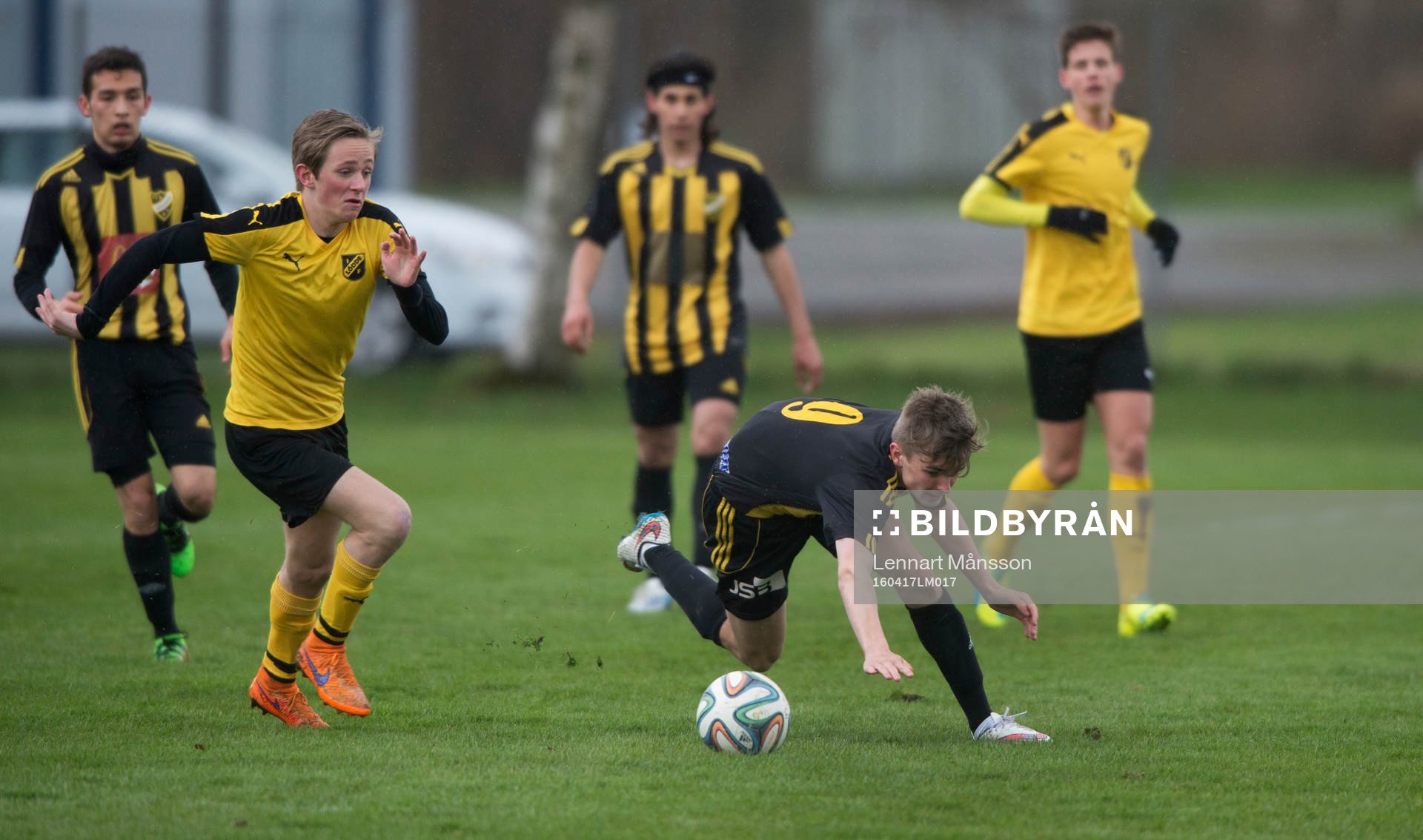 IFK Hässleholms Elliot Nilsson i matchen för 16-åringar mellan IFK Hässleholm och Lödde i Hässleholm 17 april 2016.