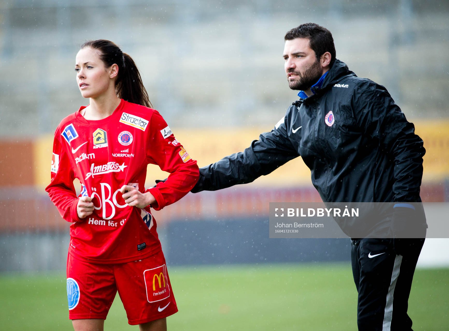 Örebros Elin Johansson och tränare Giorgos Papachristou
