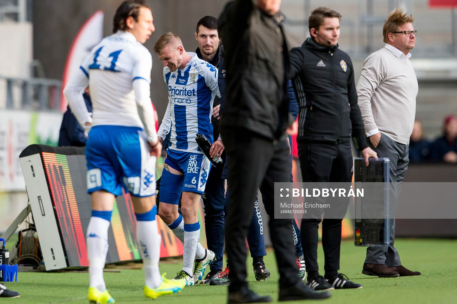 IFK Göteborgs Sebastian Eriksson tvingas utgå med skada
