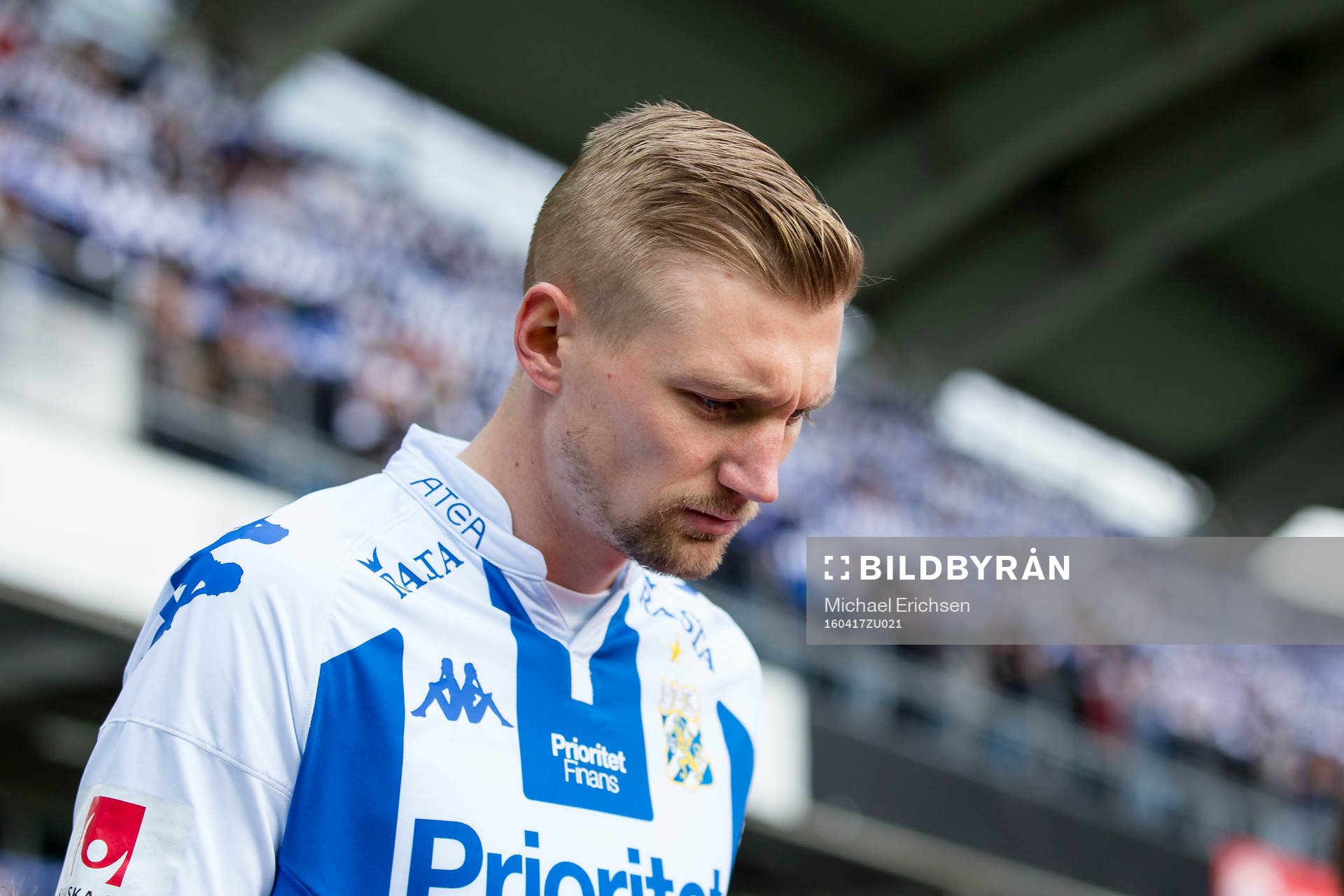 IFK Göteborgs Sebastian Eriksson innan fotbollsmatchen i