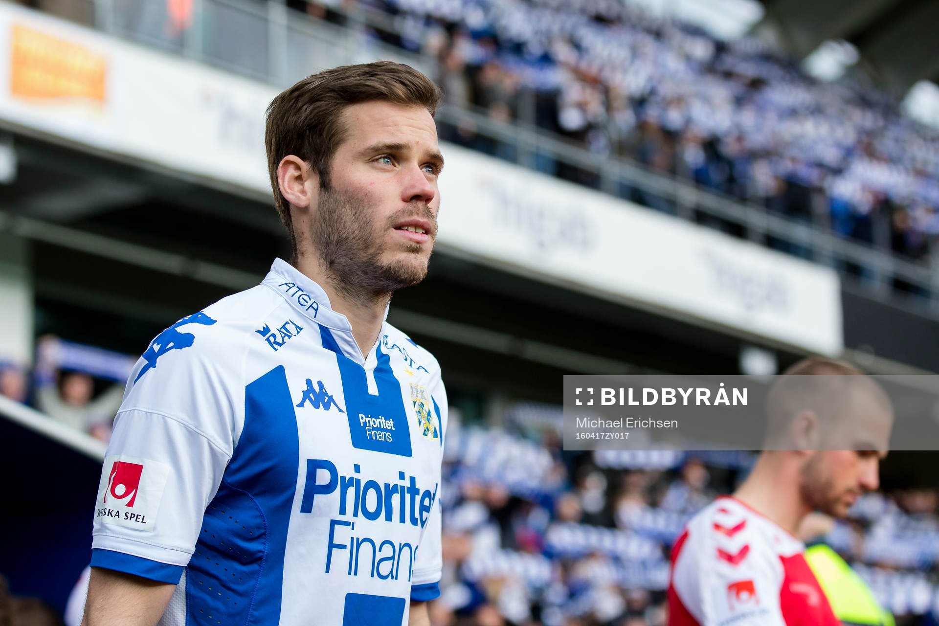 IFK Göteborgs Emil Salomonsson innan fotbollsmatchen i