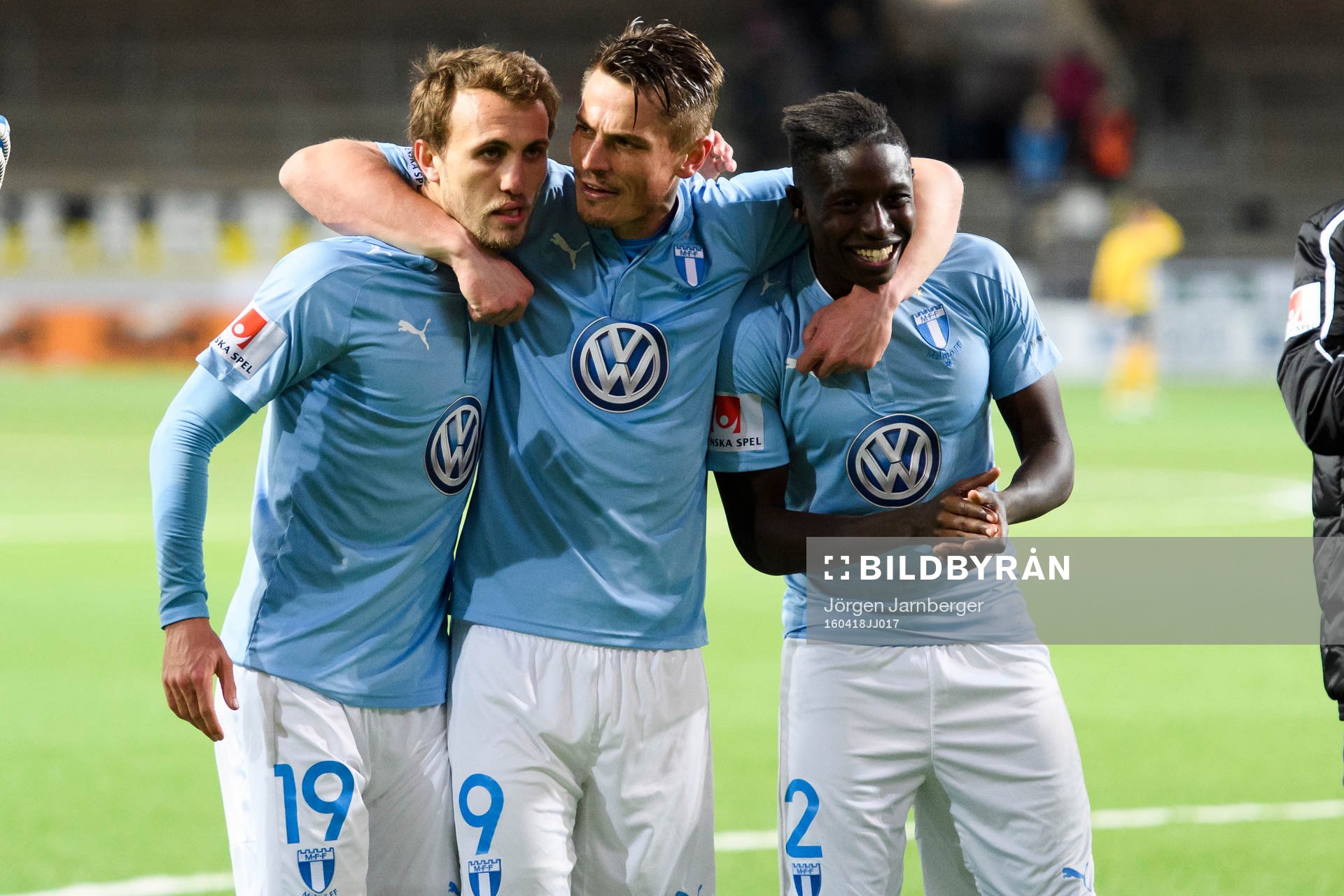 Malmö FFs Magnus Wolff Eikrem, Markus Rosenberg och Pa