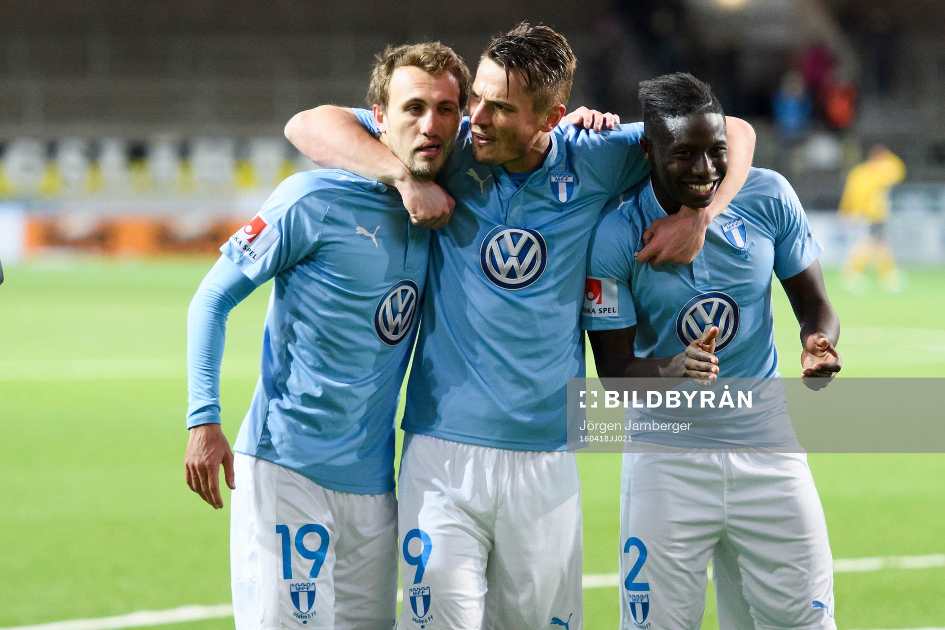 Malmö FFs Magnus Wolff Eikrem, Markus Rosenberg och Pa