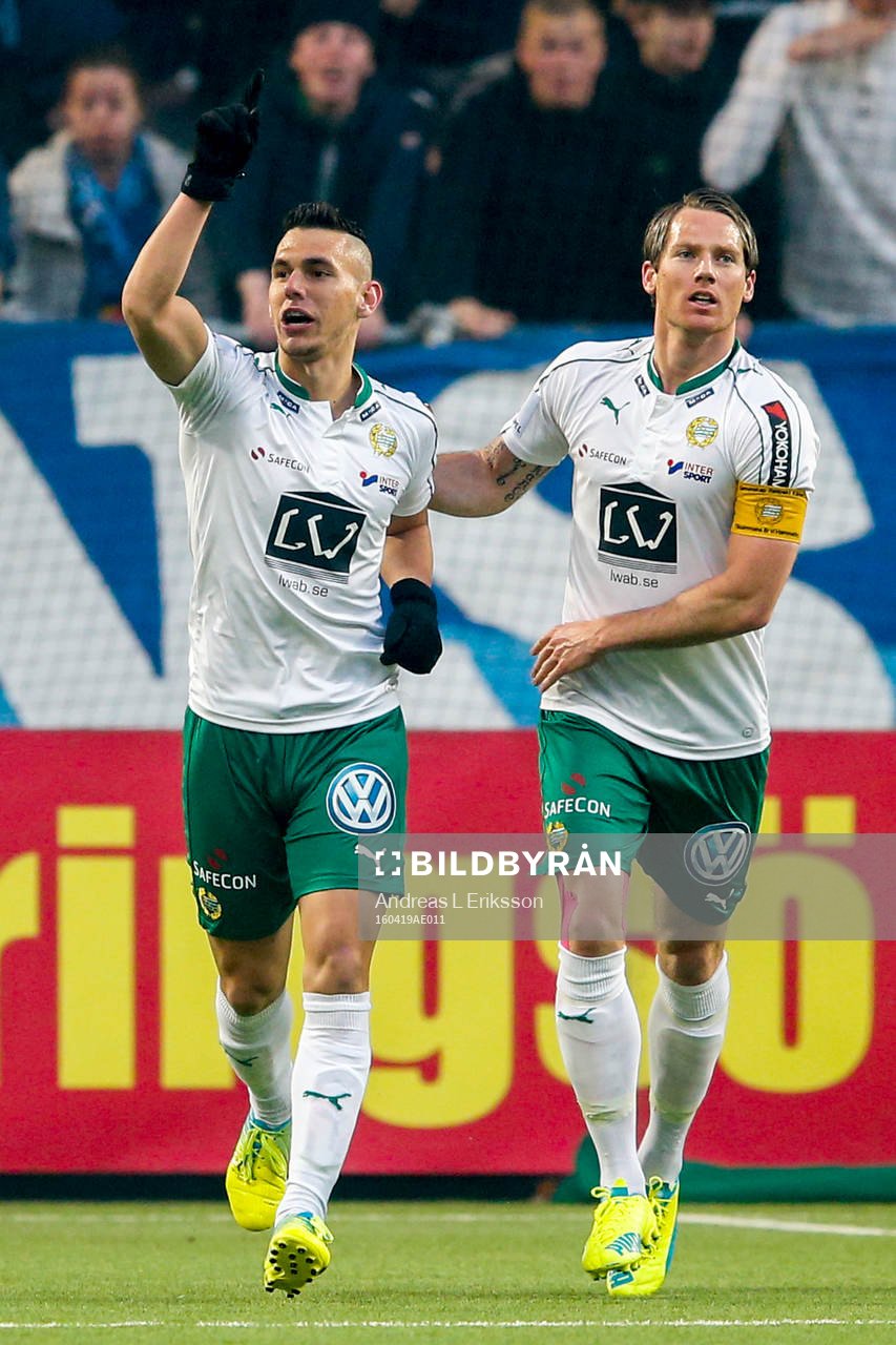 Hammarbys Alexssander Medeiros de Azeredo och Johan Persson