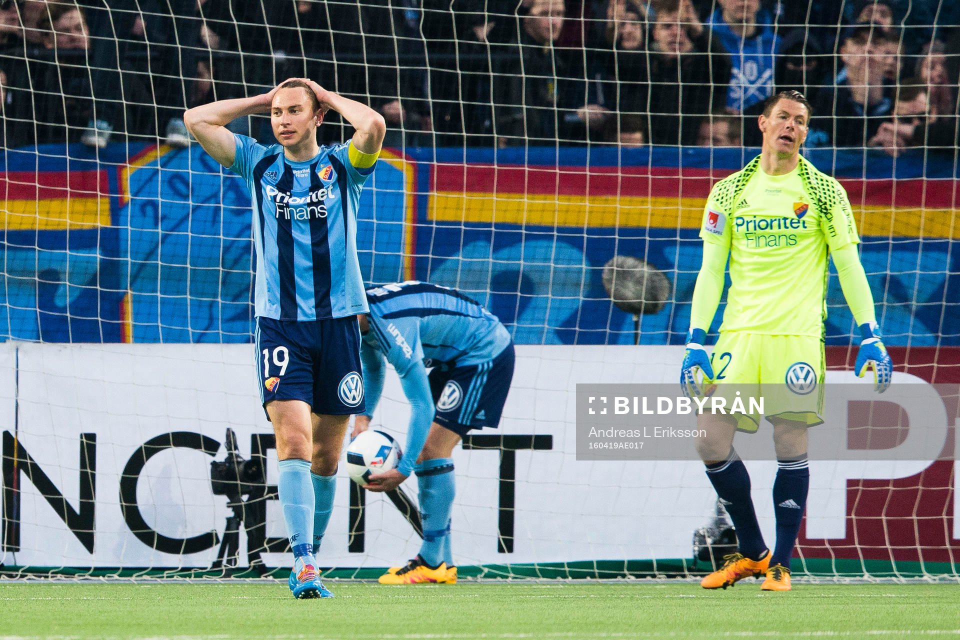 Djurgårdens Marcus Hansson och målvakt Kenneth Høie