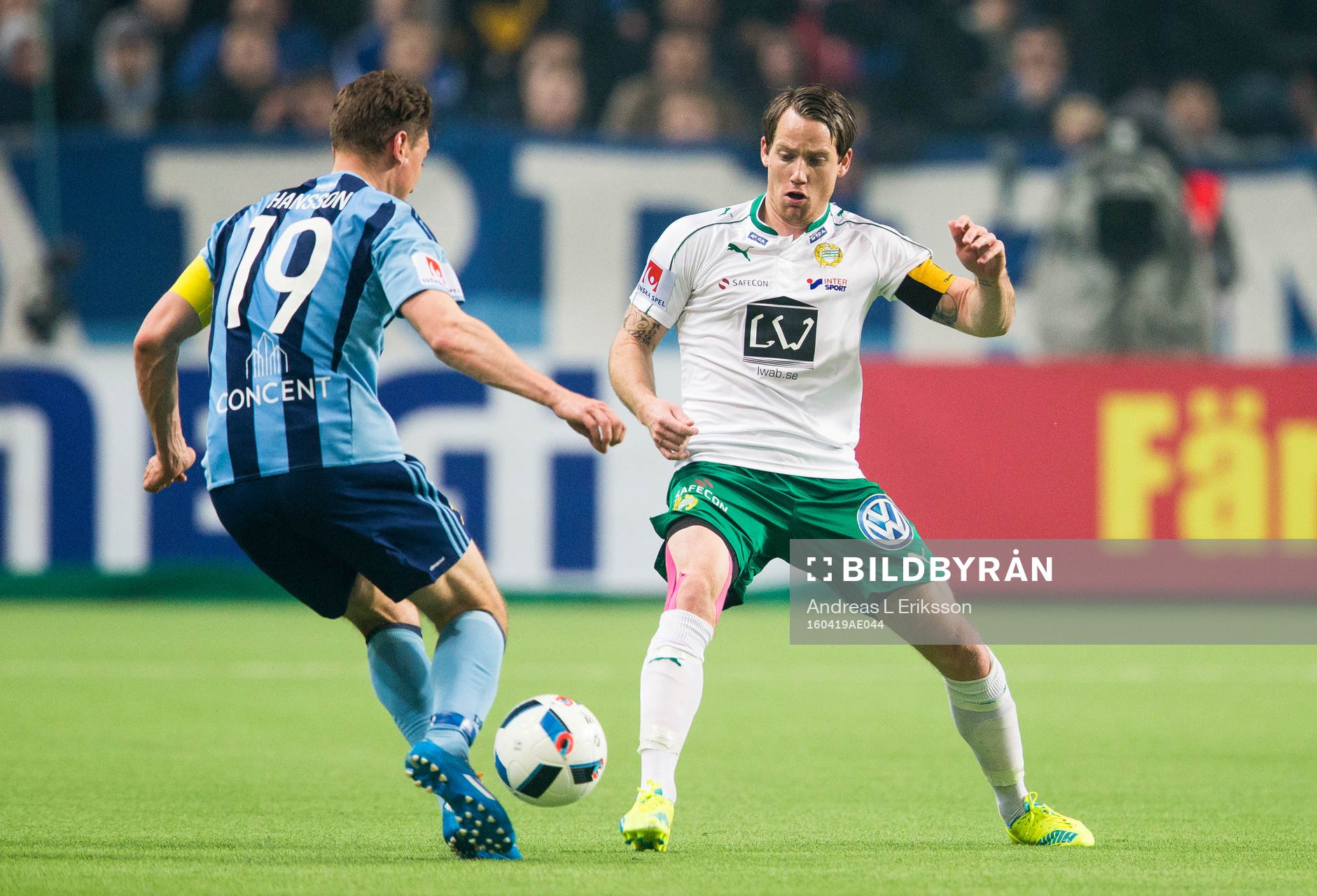 Djurgårdens Marcus Hansson och Hammarbys Johan Persson