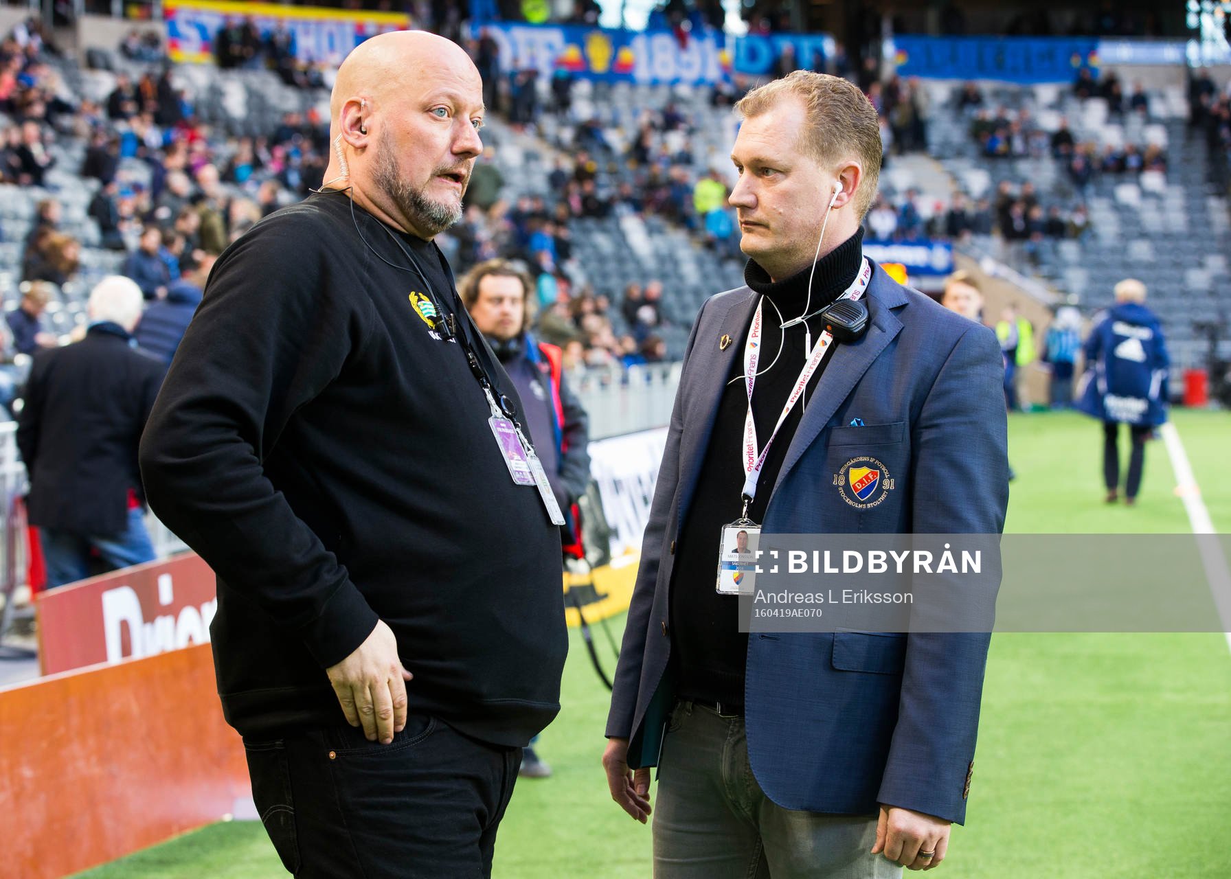 Hammarbys ansvarige för publikservice Håkan Leydner och
