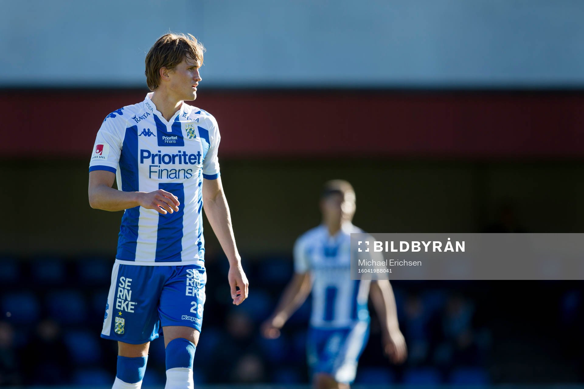 IFK Göteborgs Thomas Rogne under fotbollsmatchen i Folksam U21 allsvenskan södra mellan IFK Göteborg och Elfsborg den 19 april 2016 i Göteborg.