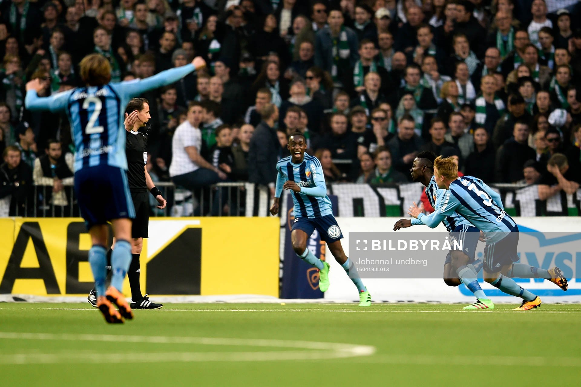 Djurgårdens Sam Johnson jublar