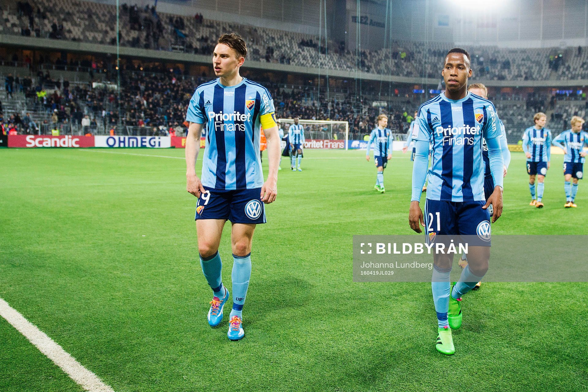 Djurgårdens Marcus Hansson och Mihlali Mabhuti Mayambela