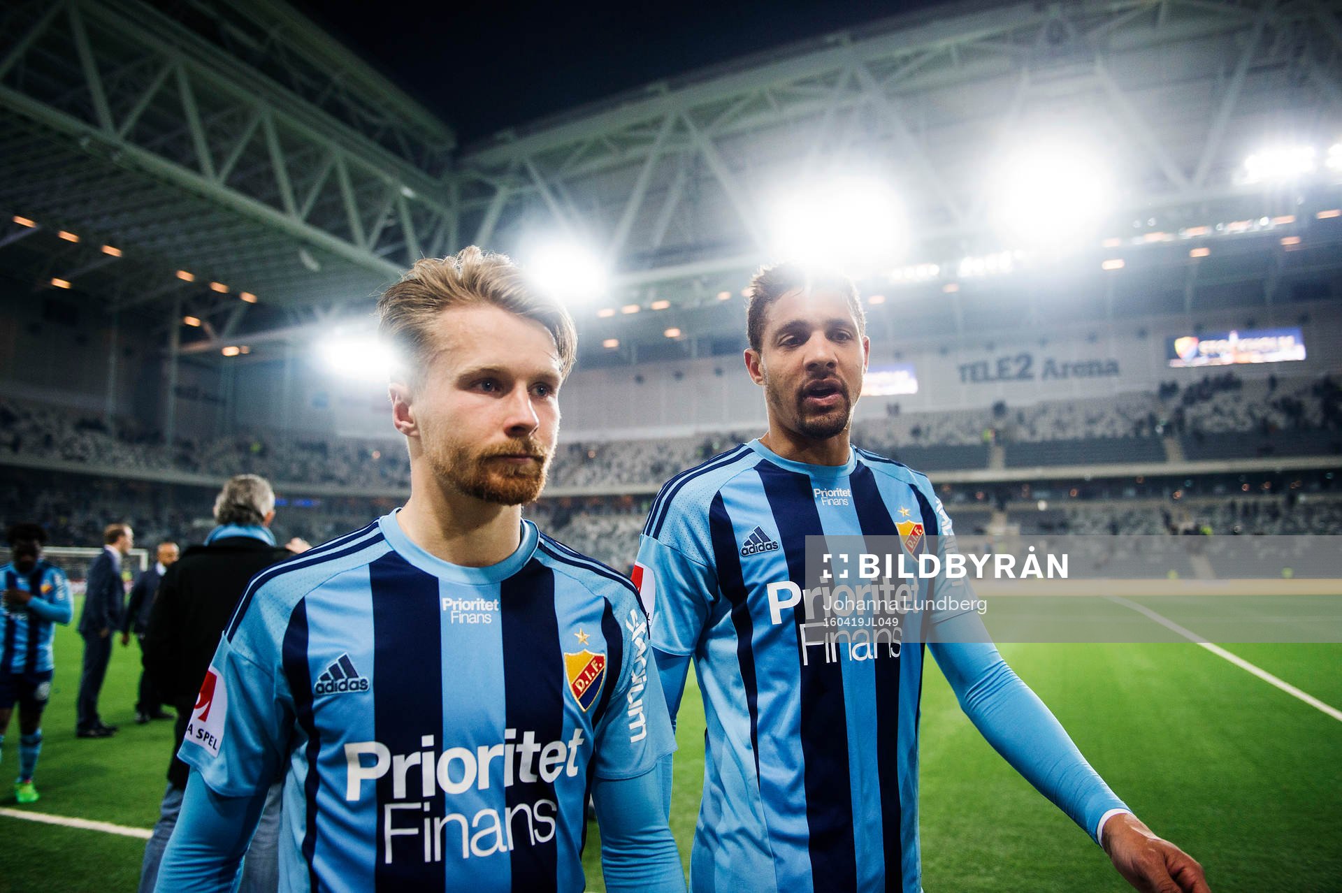 Djurgårdens Jacob Une Larsson och Mathias Ranegie deppar