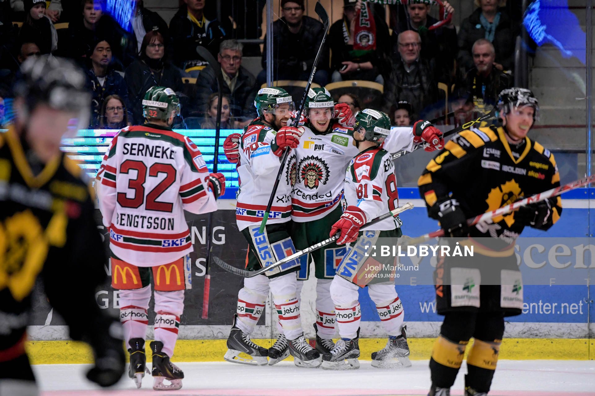 Frölundas Lukas Bengtsson, Joel Lundqvist, Artturi