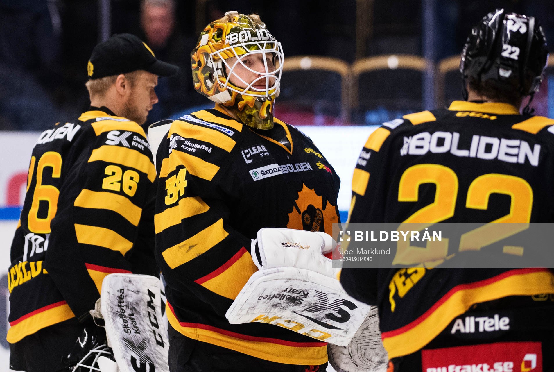 Skellefteås målvakten Johan Backlund och Erik Hanses