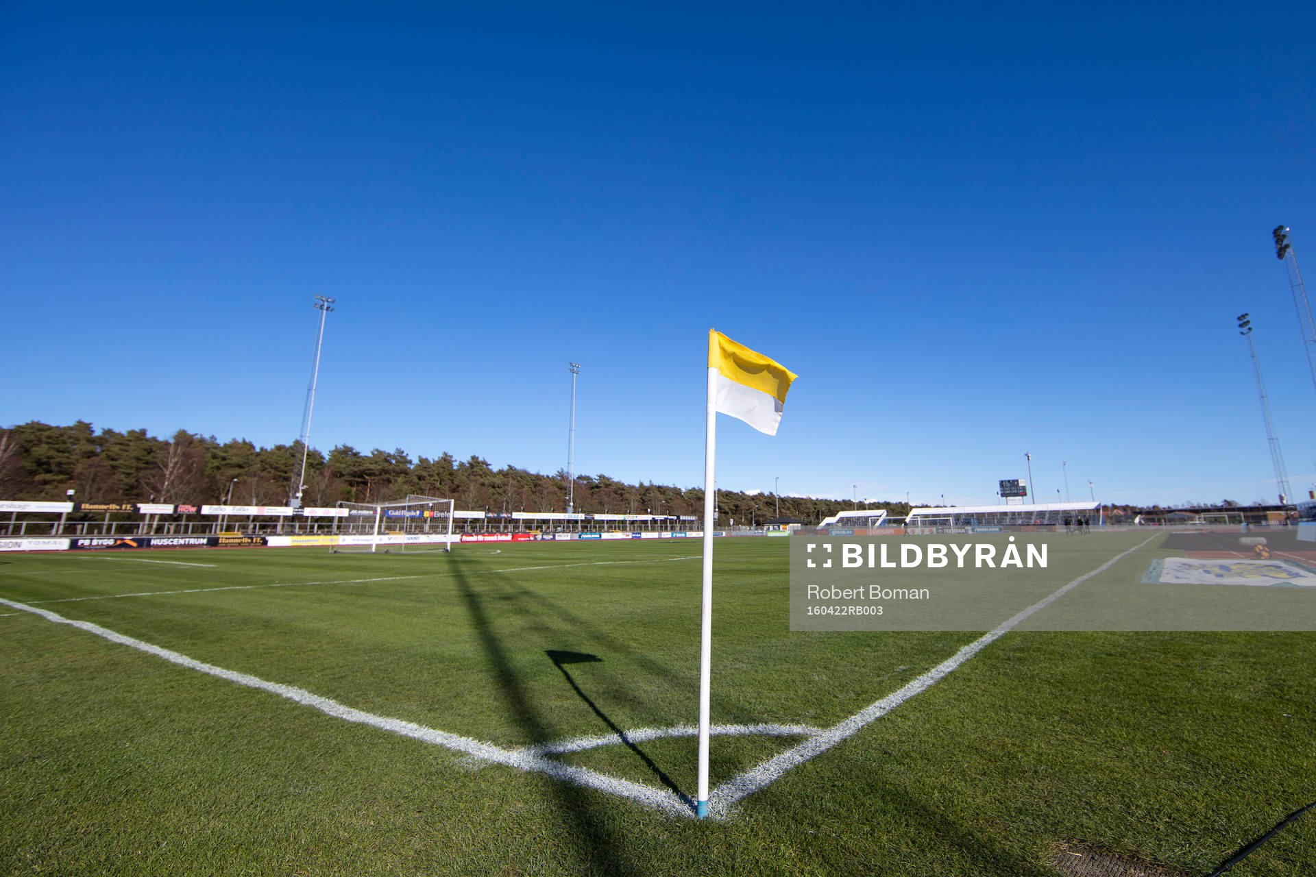 Hörnflagga på Falkenbergs idrottsplats