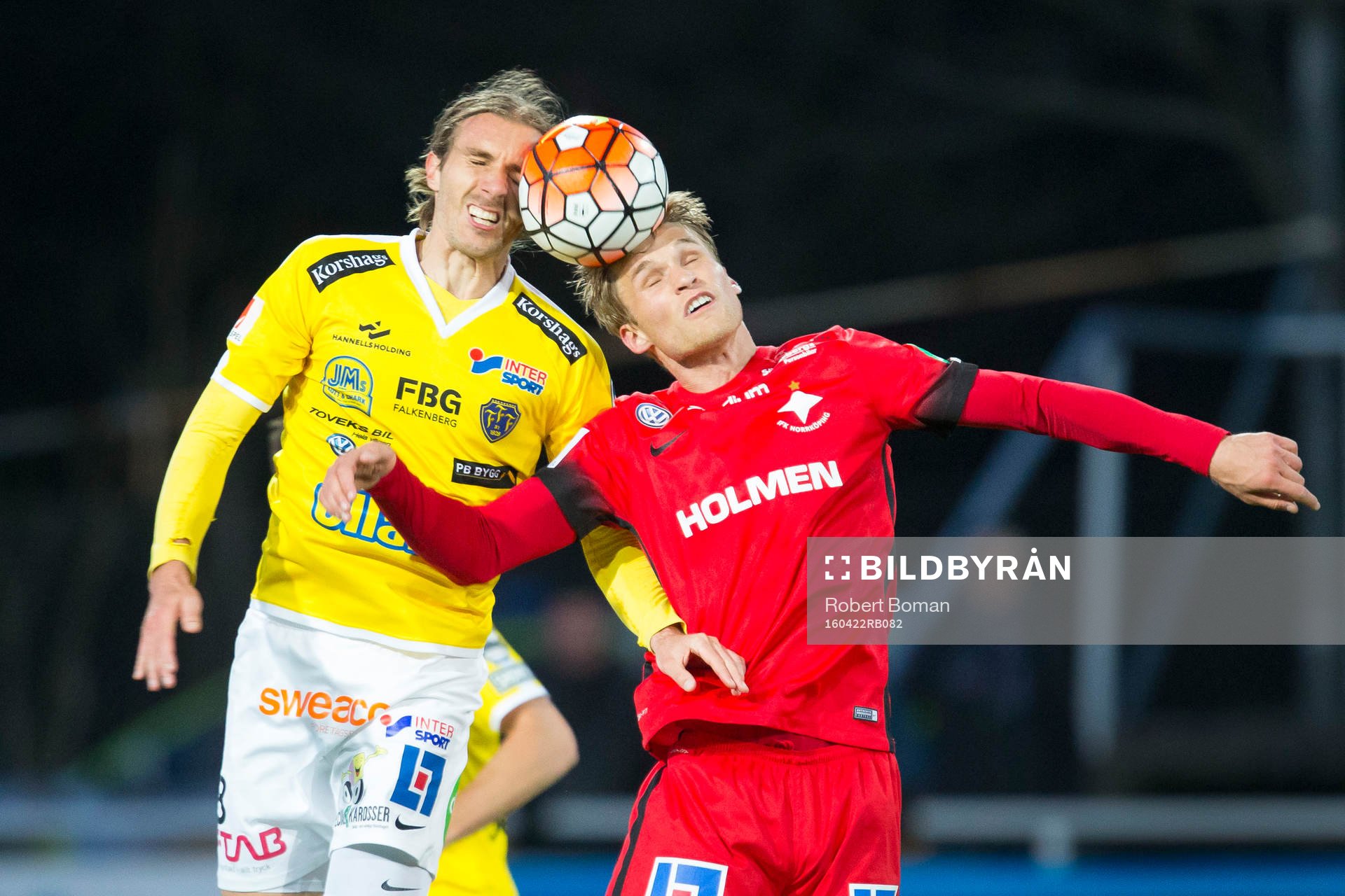Falkenbergs Tobias Karlsson och Norrköpings Sebastian
