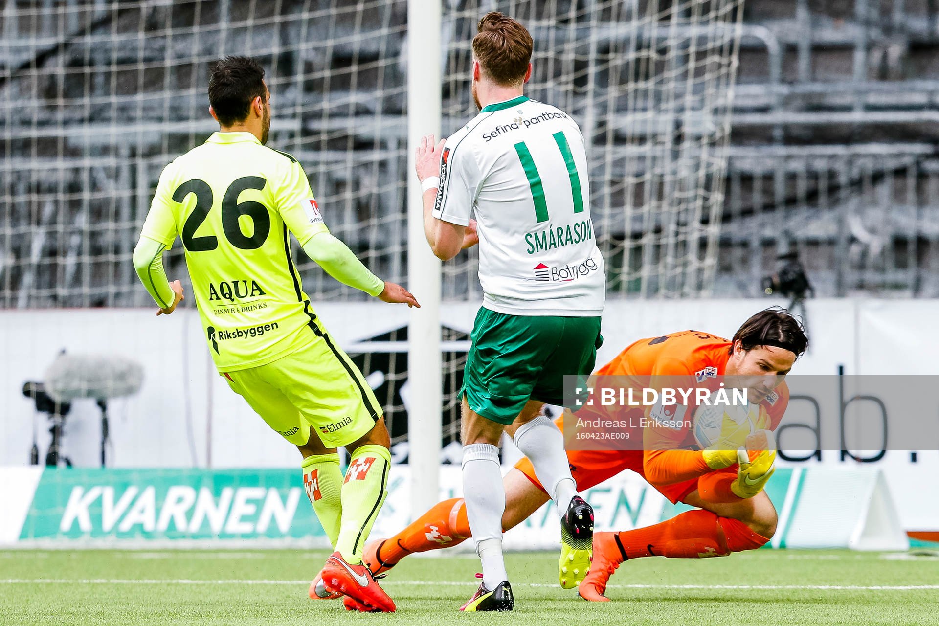 Jönköpings målvakt Damir Mehic  och André Calisir