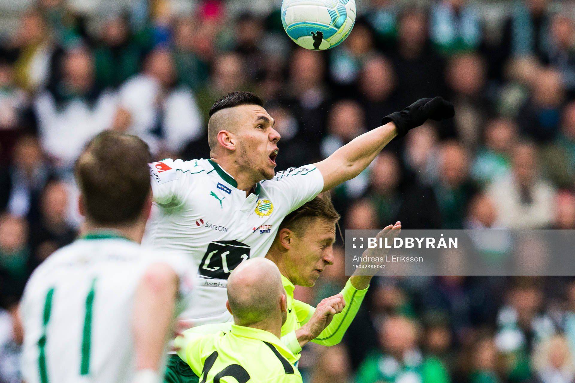 Hammarbys Alexssander Medeiros de Azeredo i en nickduell