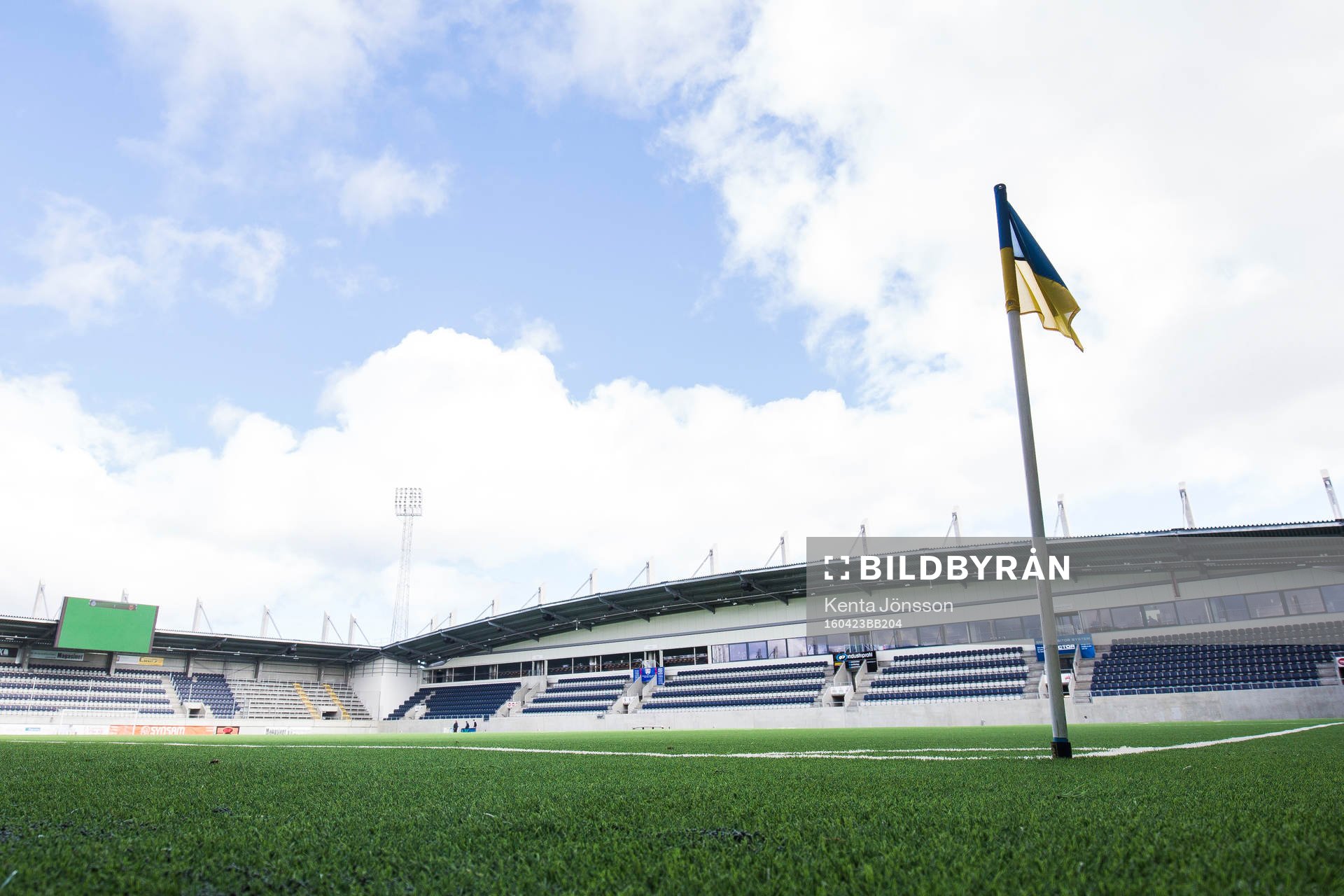 Vy över Gavlevallen inför fotbollsmatchen i Allsvenskan mellan Gefle och Östersund den 23 April 2016 i Gävle. 