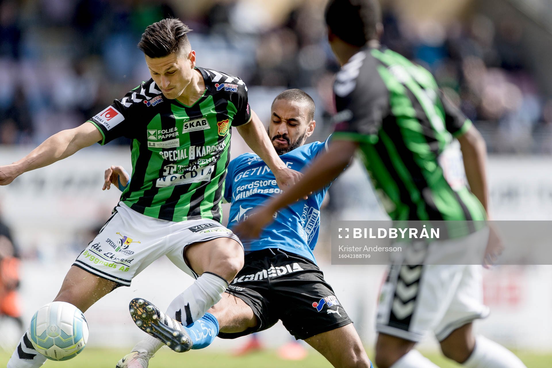 GAIS Luka Mijaljevic och Halmstads Junes Barny