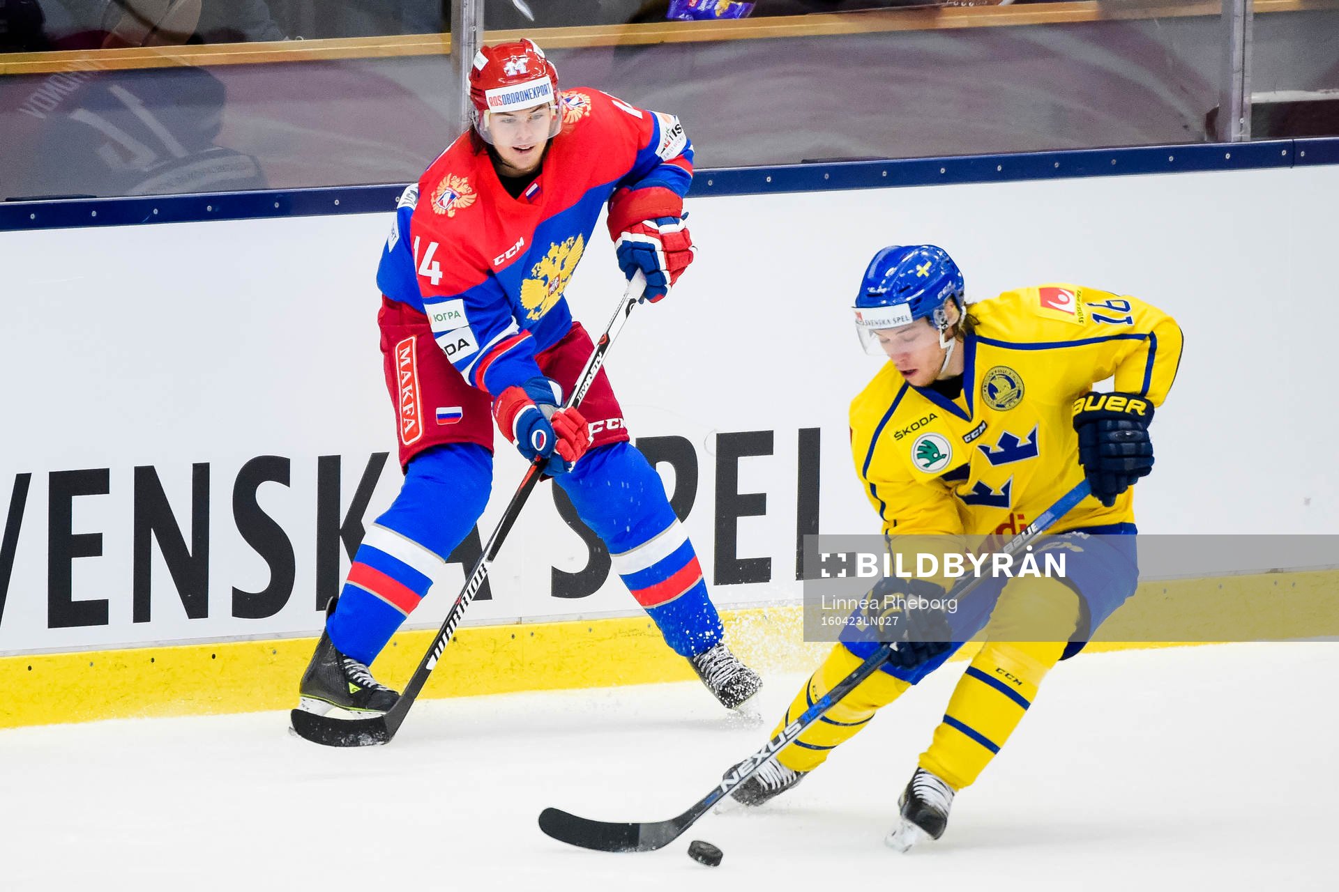 Rysslands Viktor Tikhonov och Sveriges Filip Sandberg