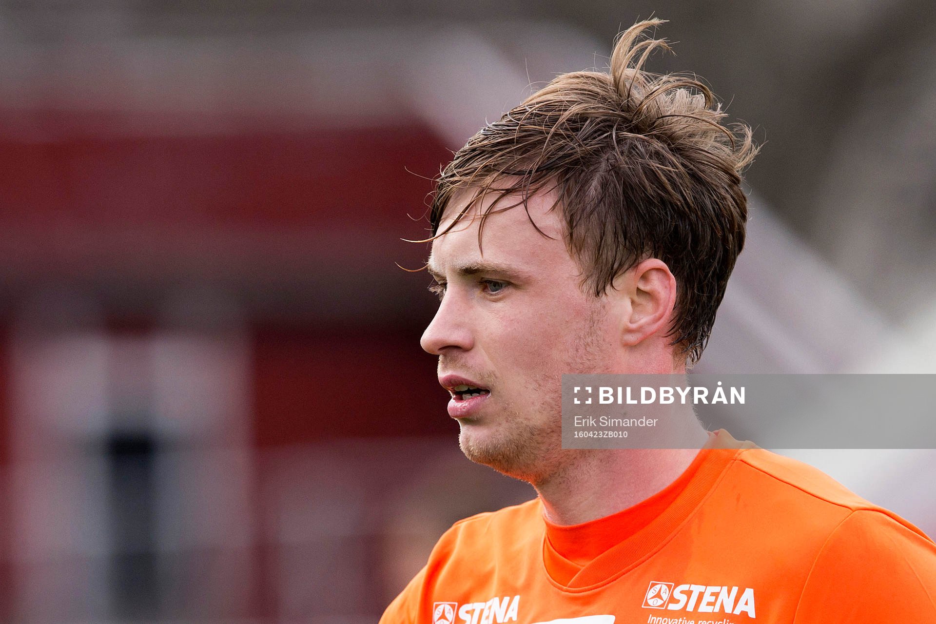 Athletics Daniel Jarl under fotbollsmatchen i Superettan mellan AFC United och Ljungskile den 23 april i Stockholm.