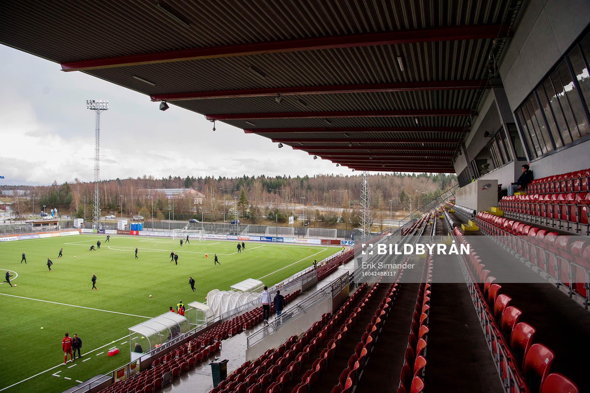 Generell vy av fotbollsplanen
