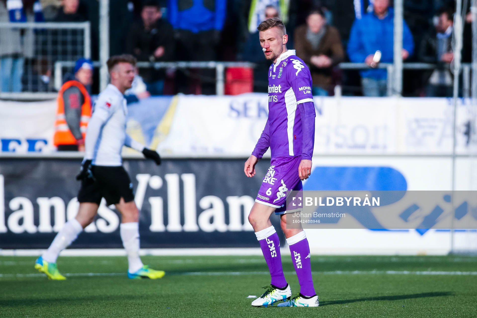 FK Göteborgs Sebastian Eriksson deppar