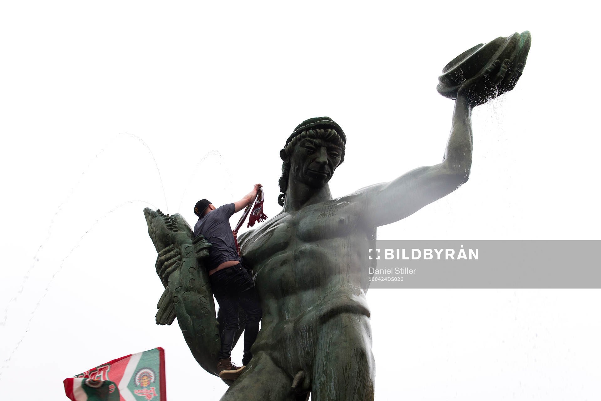 Glada supportrar vid Poseidon