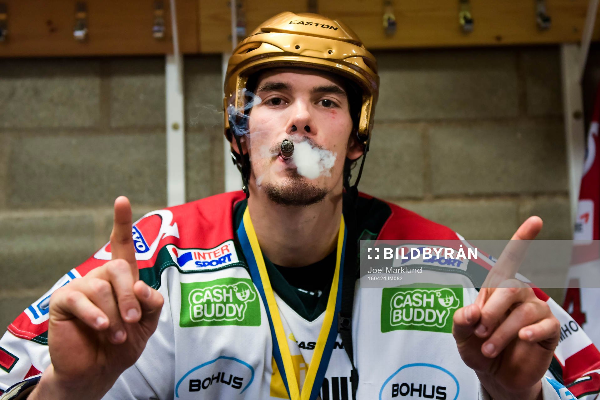 Frölundas Oliver Lauridsen jublar
