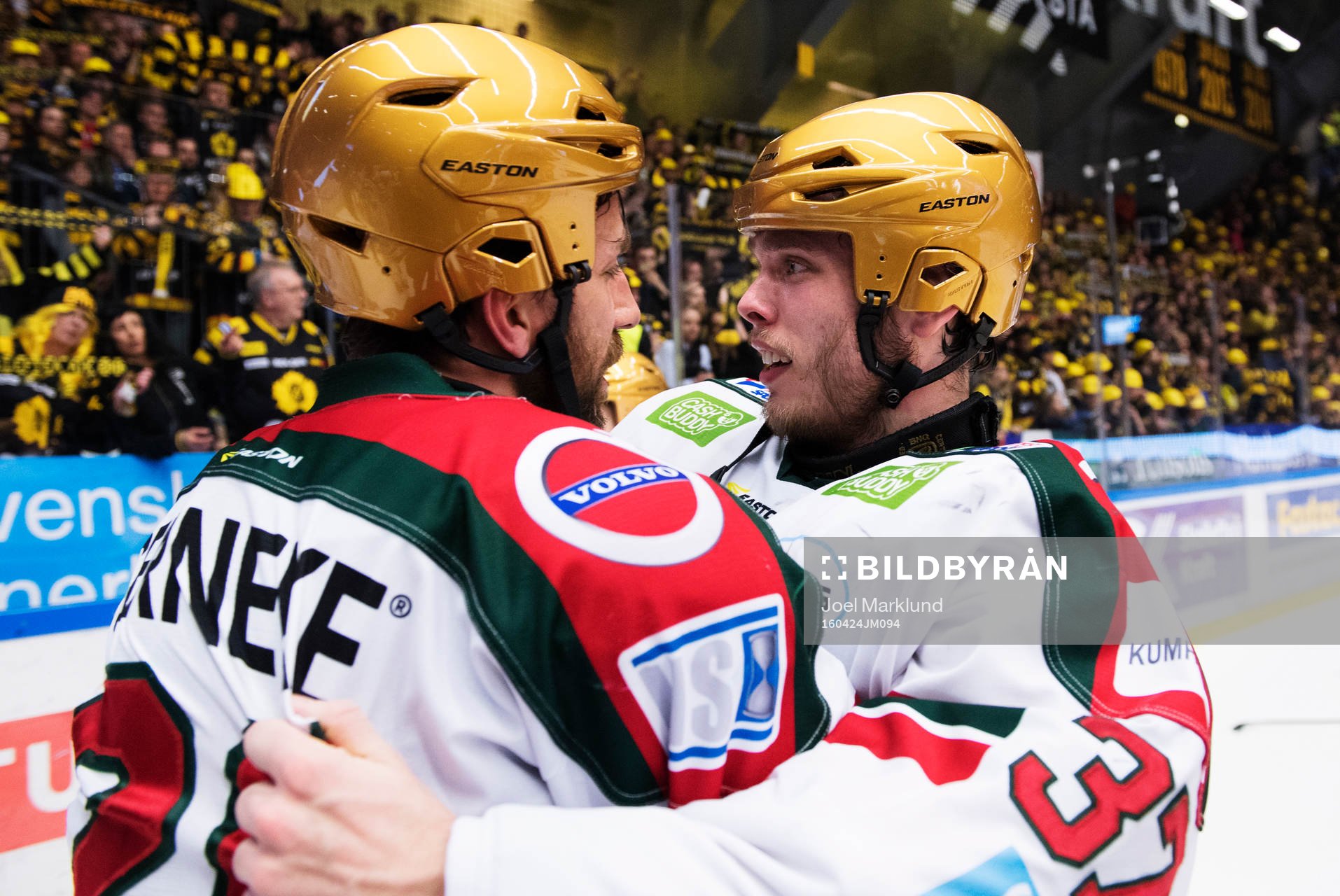 Frölundas Joel Lundqvist och målvakt Johan Gustafsson