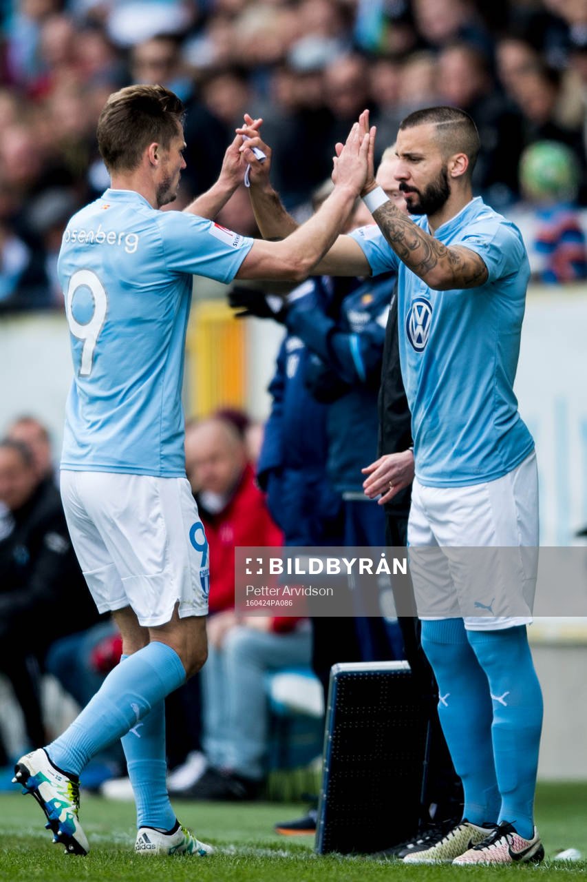 Malmö FFs Markus Rosenberg byts ut till förmån för