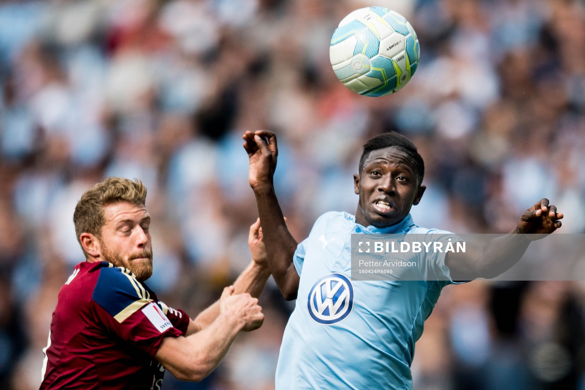 Djurgårdens Stefan Karlsson och Malmö FFs Pa Konate