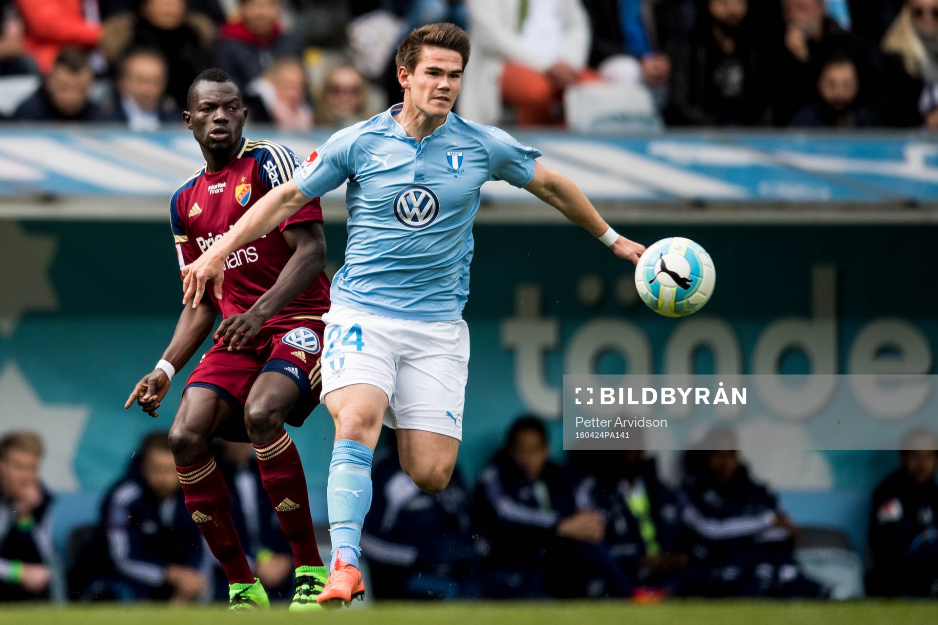 Djurgårdens Omar Colley och Malmö FFs Vidar Örn