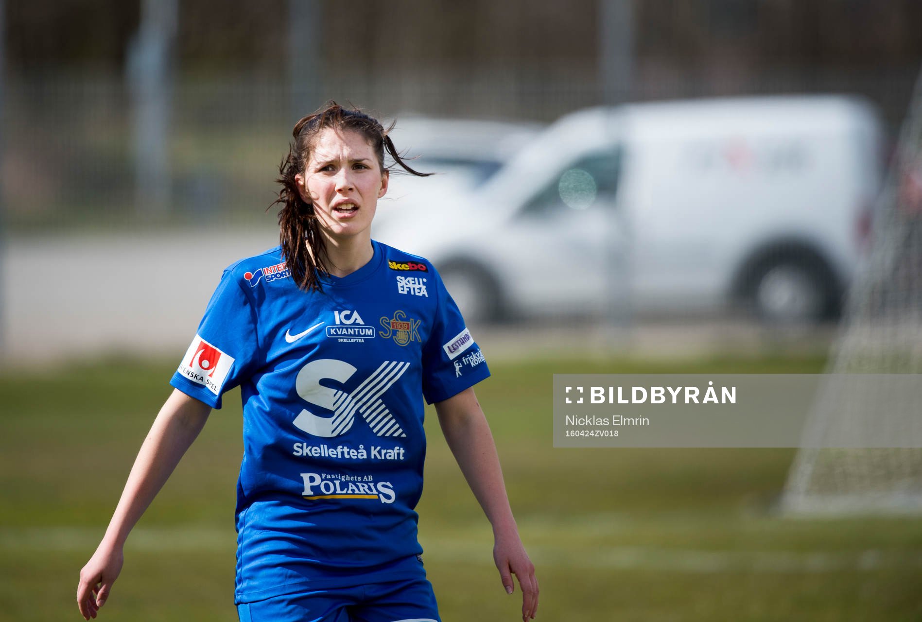 Sunnanås Stina Hedlund fotbollsmatchen i Elitettan mellan Hovås Billdal och Sunnanå den 24 april 2016 i Hovås.