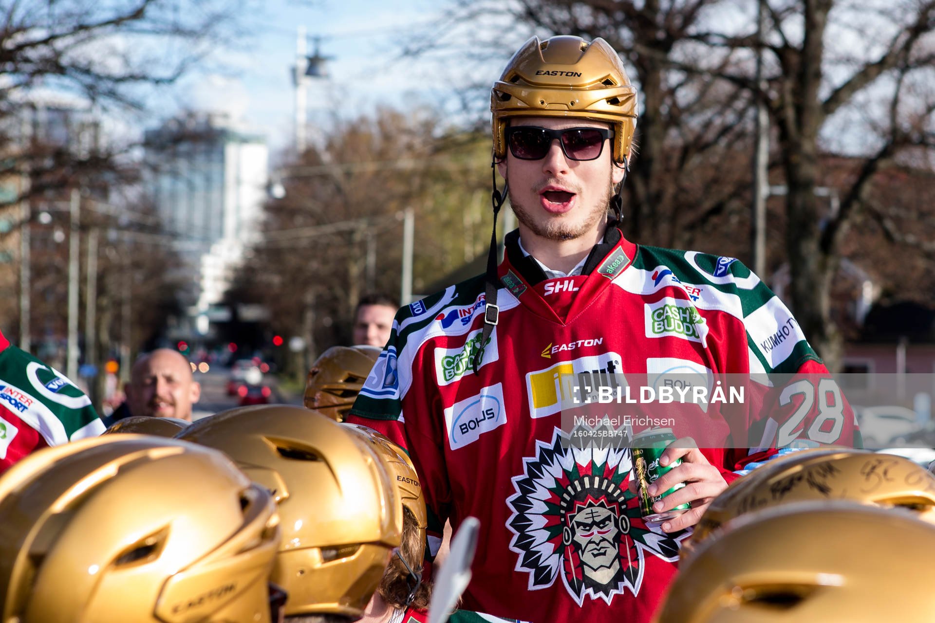 Frölundas Johan Sundström på guldbussen