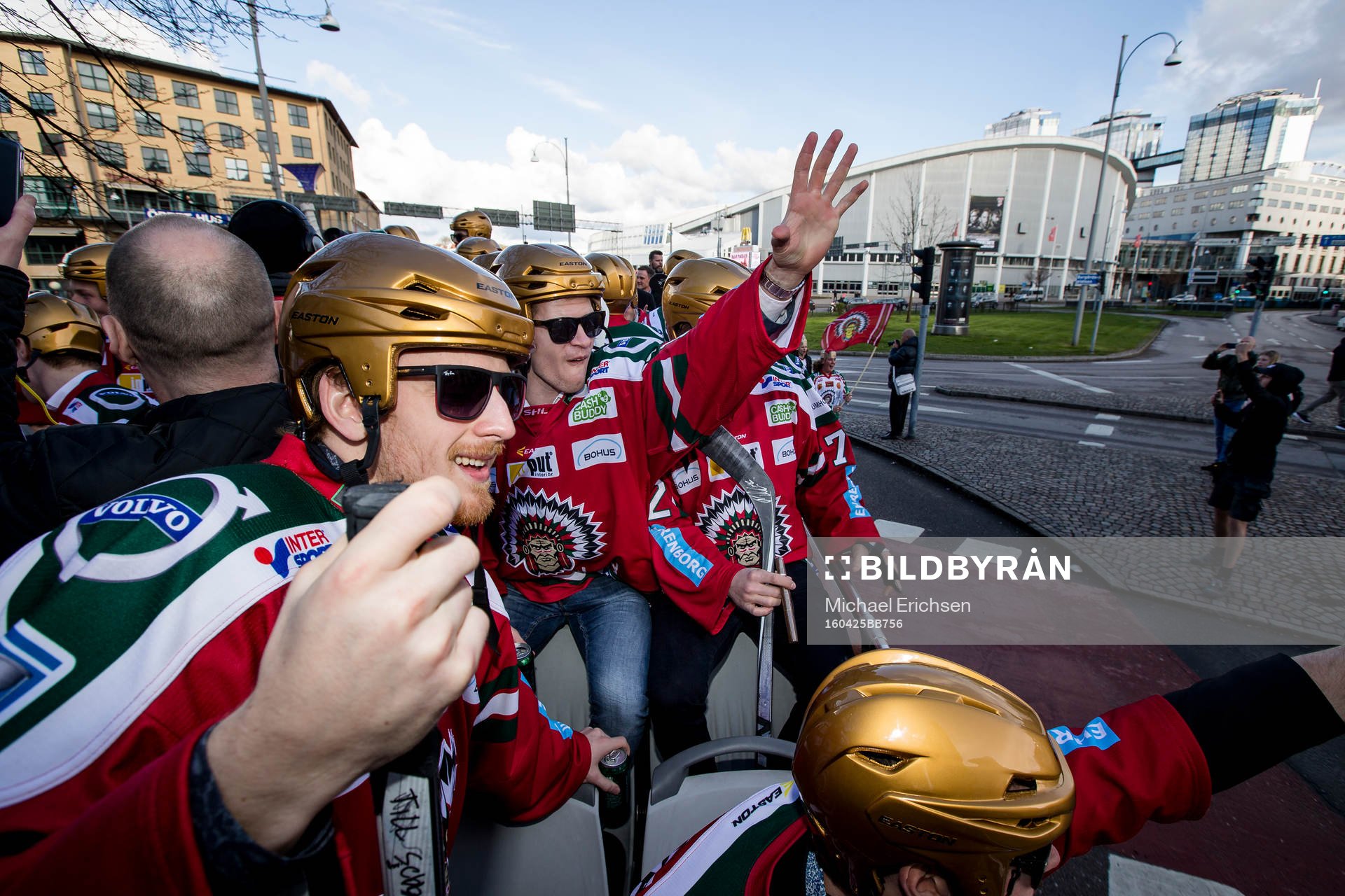 Frölunda på guldbussen, fr.v. Pontus Widerström och